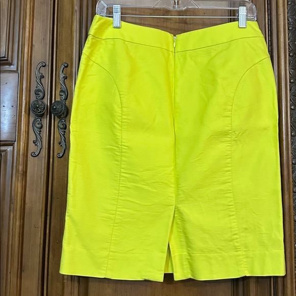 J. Crew No 2 Neon Yellow Pencil Skirt size 8 - Picture 5 of 7